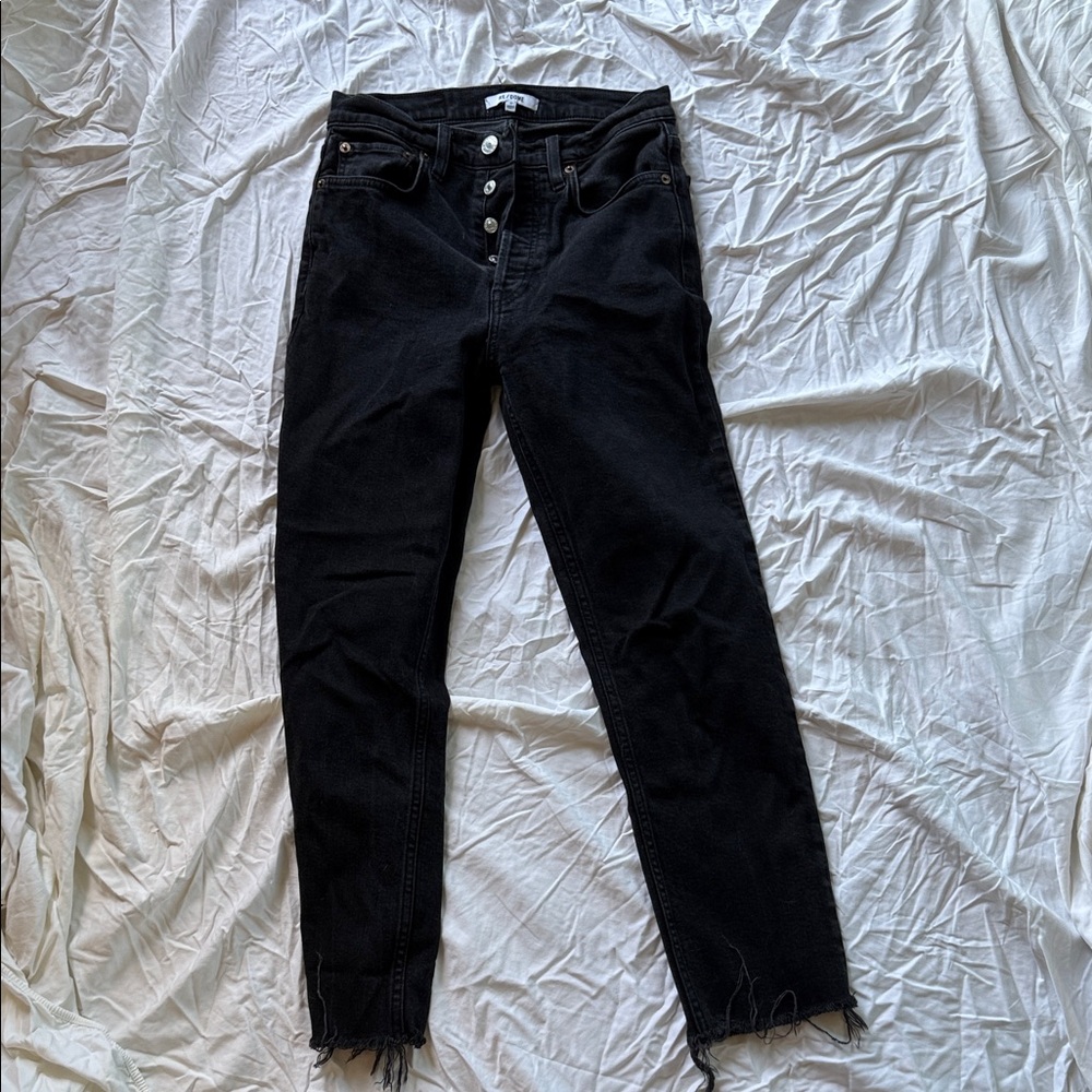 Re/Done Black Ankle Jeans